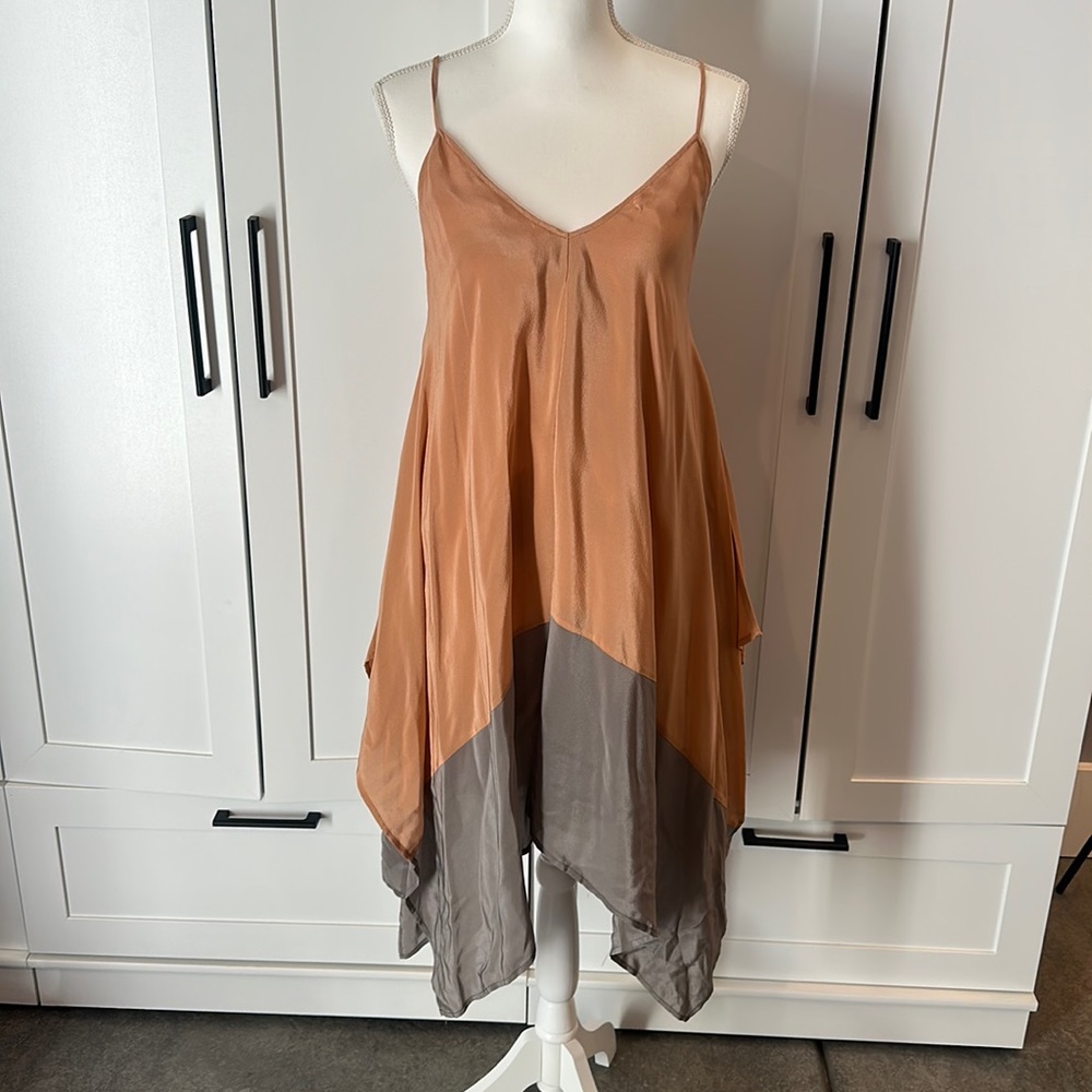 NWT Stella & Jamie Silk Color Block Dress